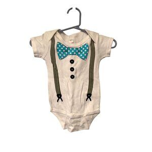 Ganz Ella Jackson Boys Infant Baby 0 6 Months 1 piece bodysuit bow tie suspender